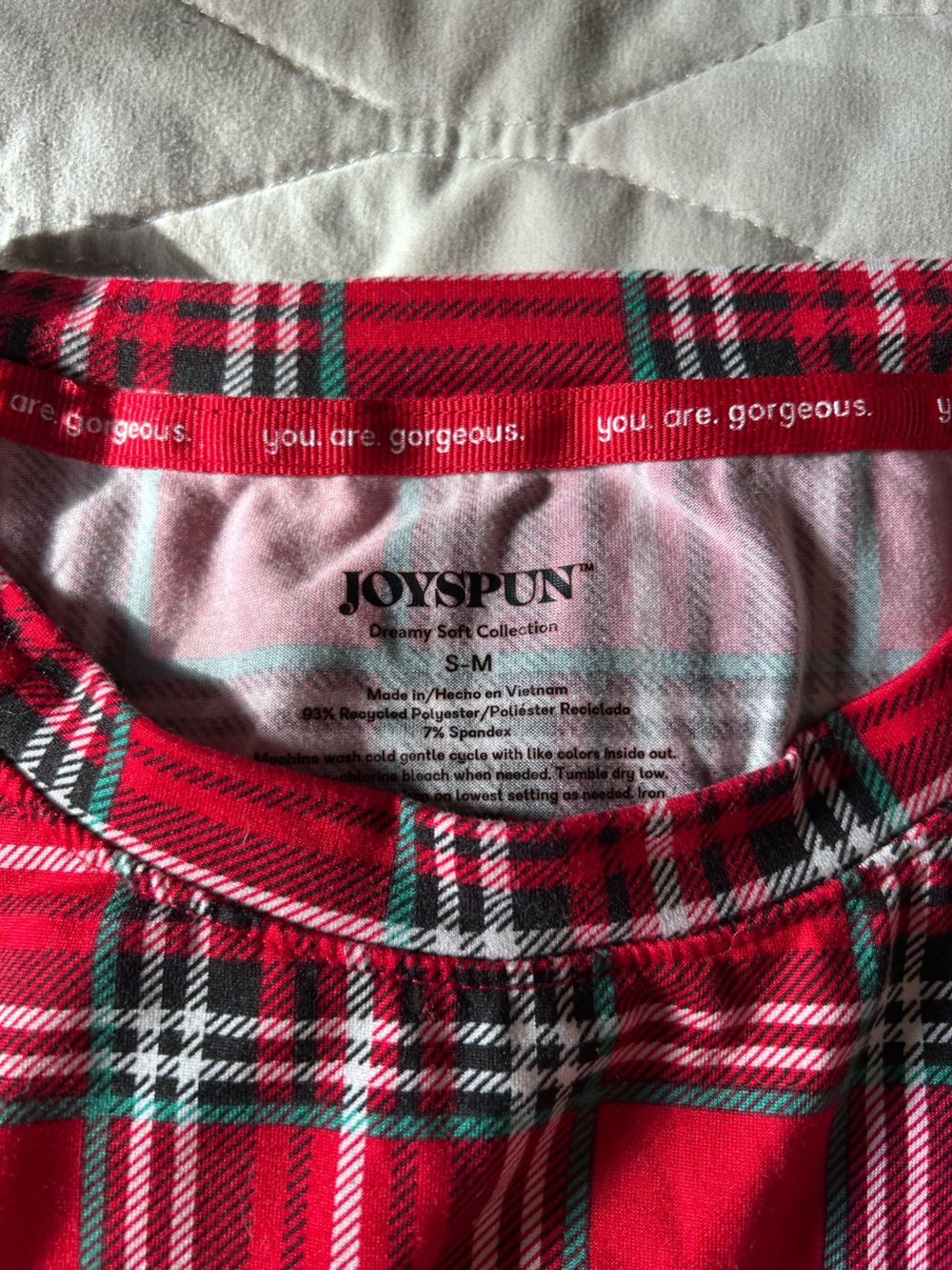 Merry Plaid Red Sleep Shirt - Picture 2 of 2